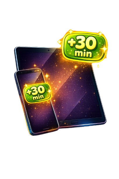 +30 min no celular/tablet