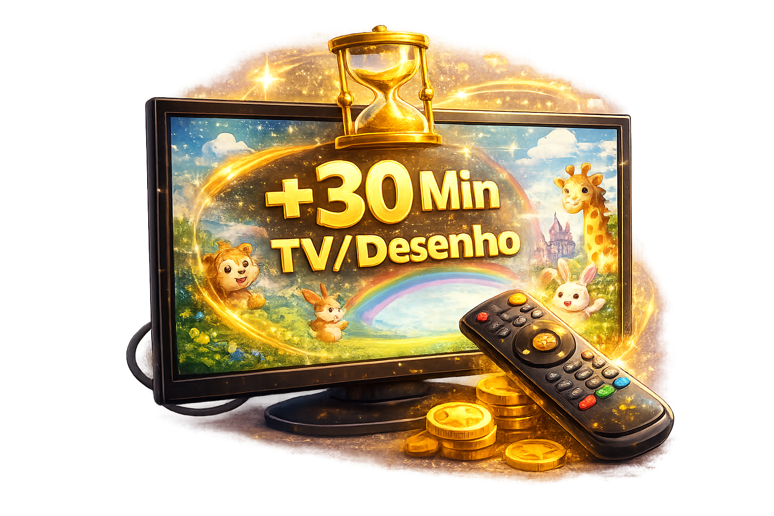 +30 min de desenho/TV
